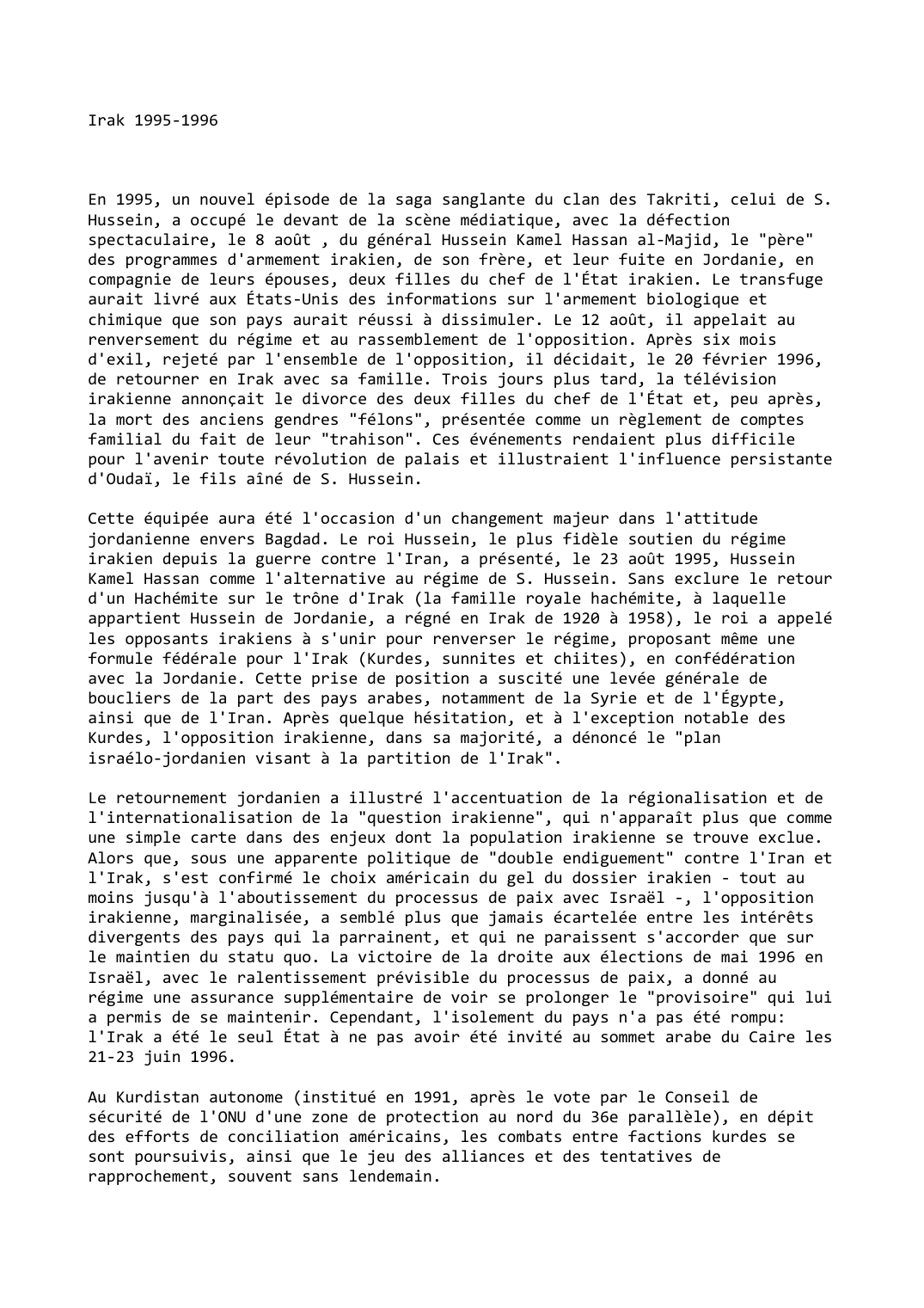 Prévisualisation du document Irak (1995-1996)