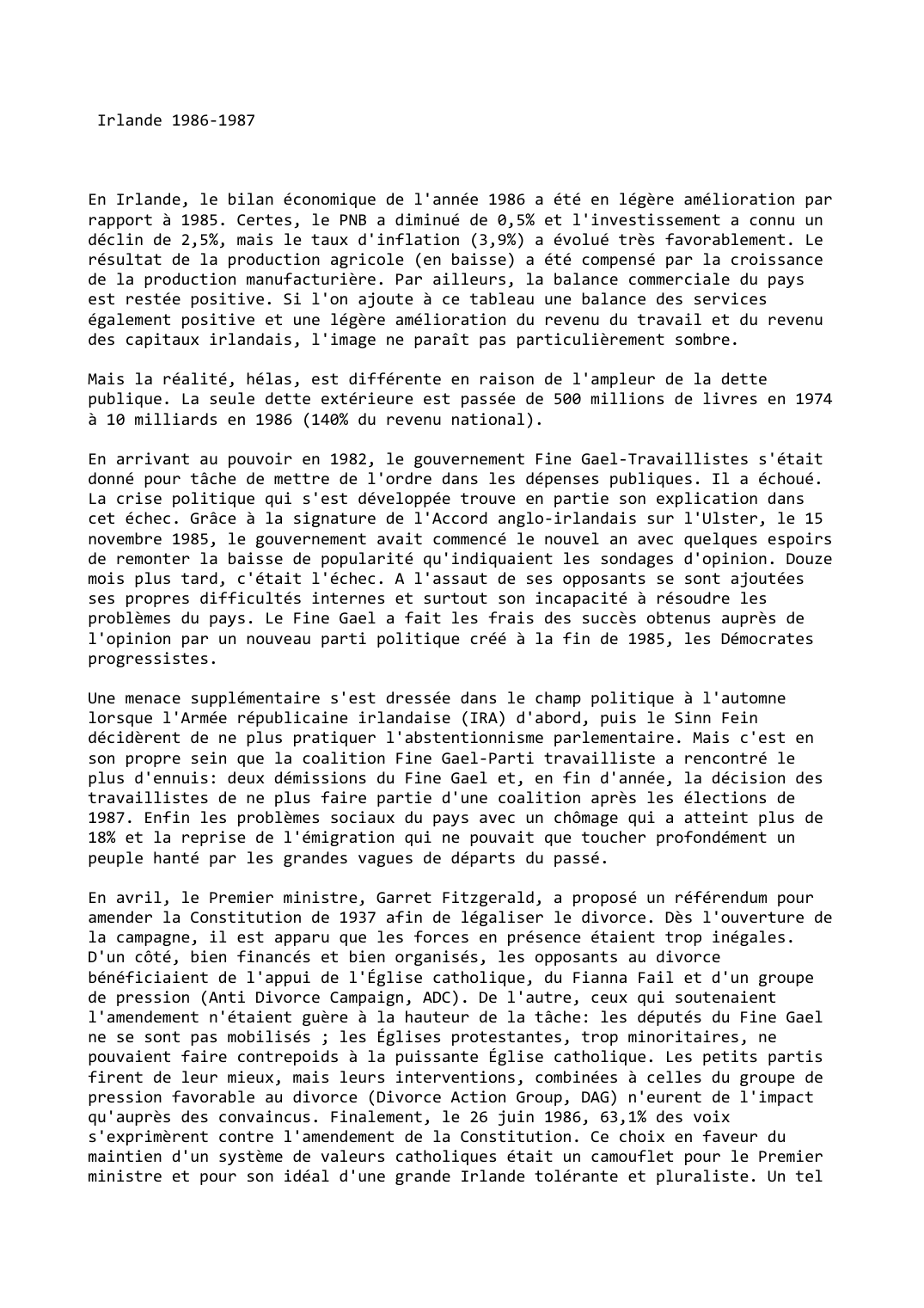 Prévisualisation du document Irlande (1986-1987)