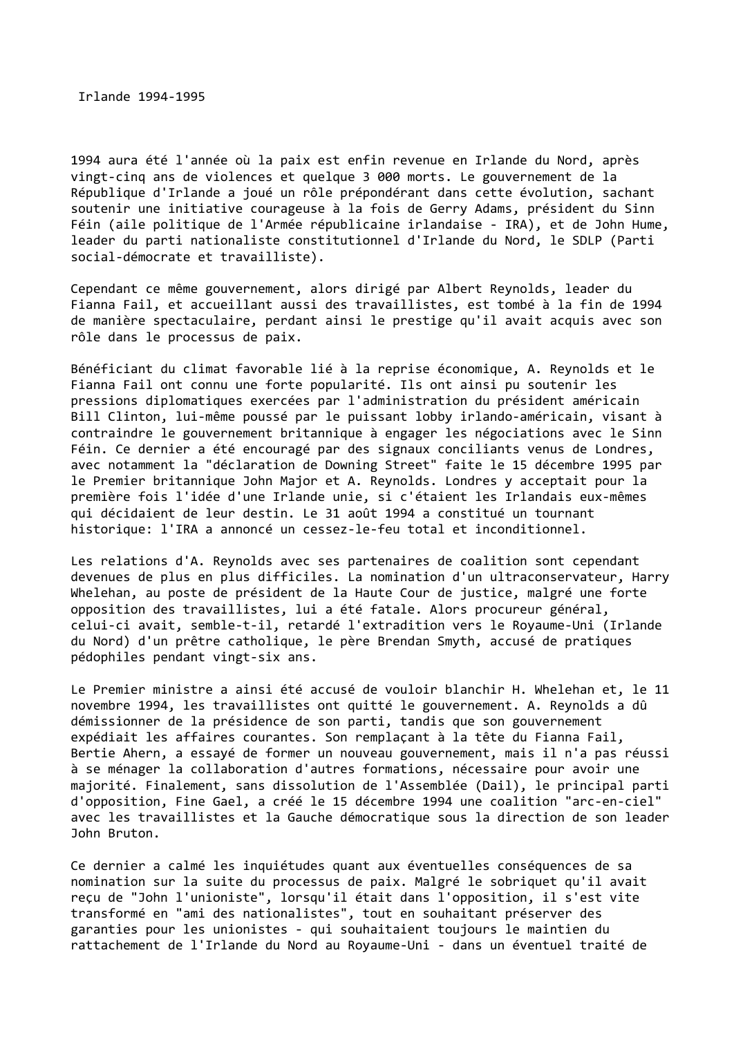 Prévisualisation du document Irlande (1994-1995)