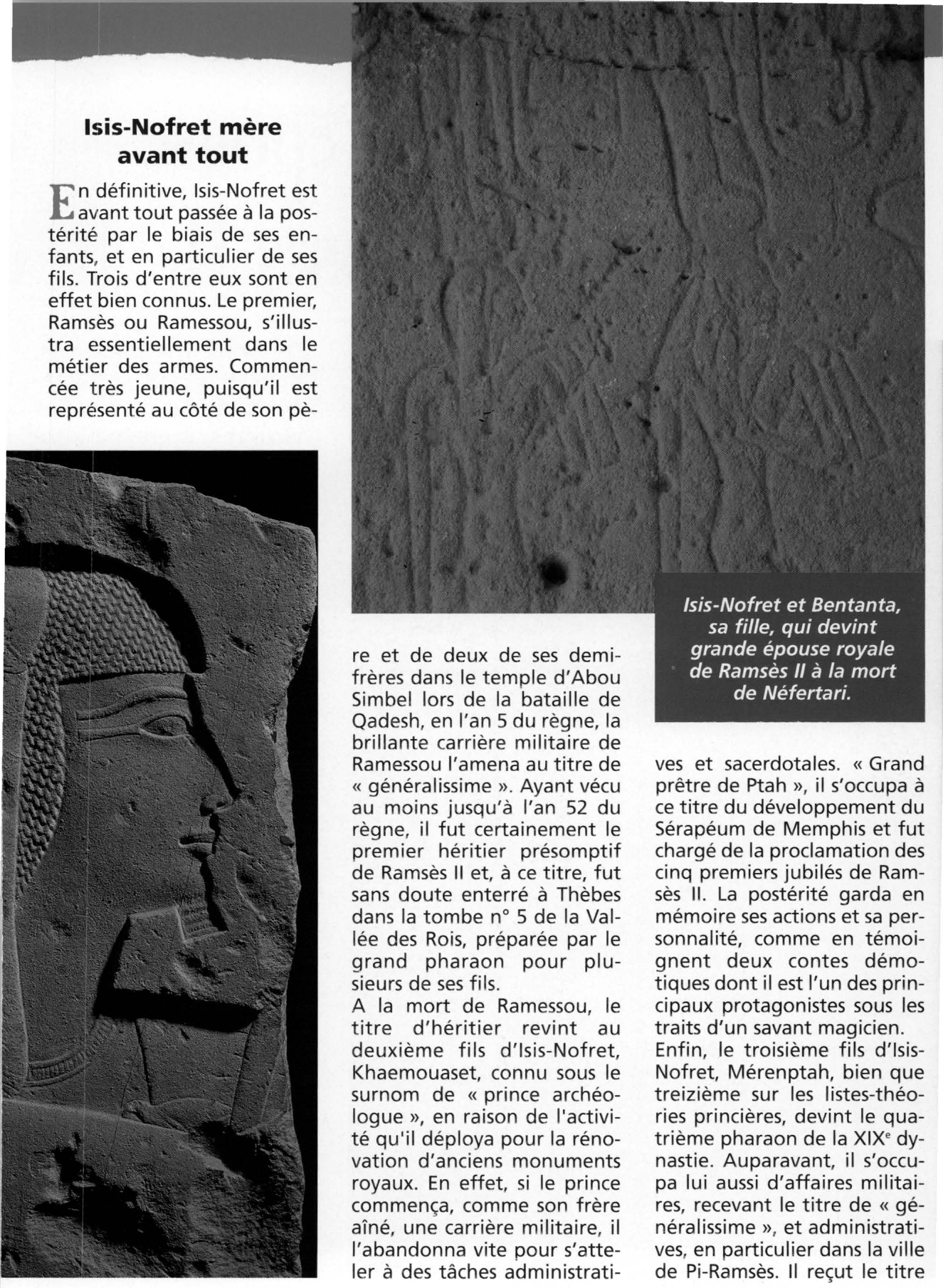 Prévisualisation du document Isis Nofret, grande épouse méconnue de Ramsès II