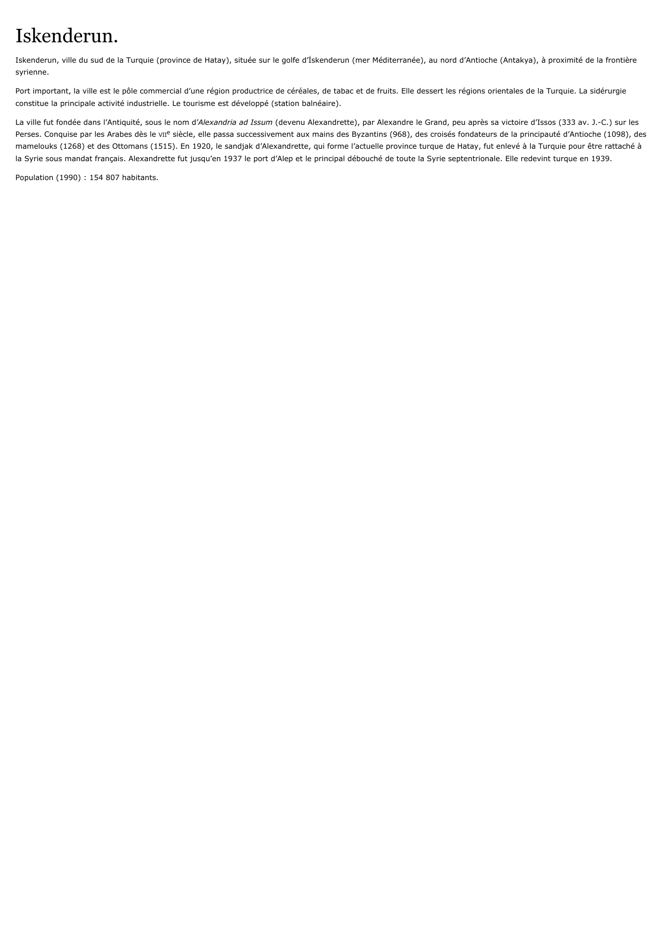 Prévisualisation du document Iskenderun.