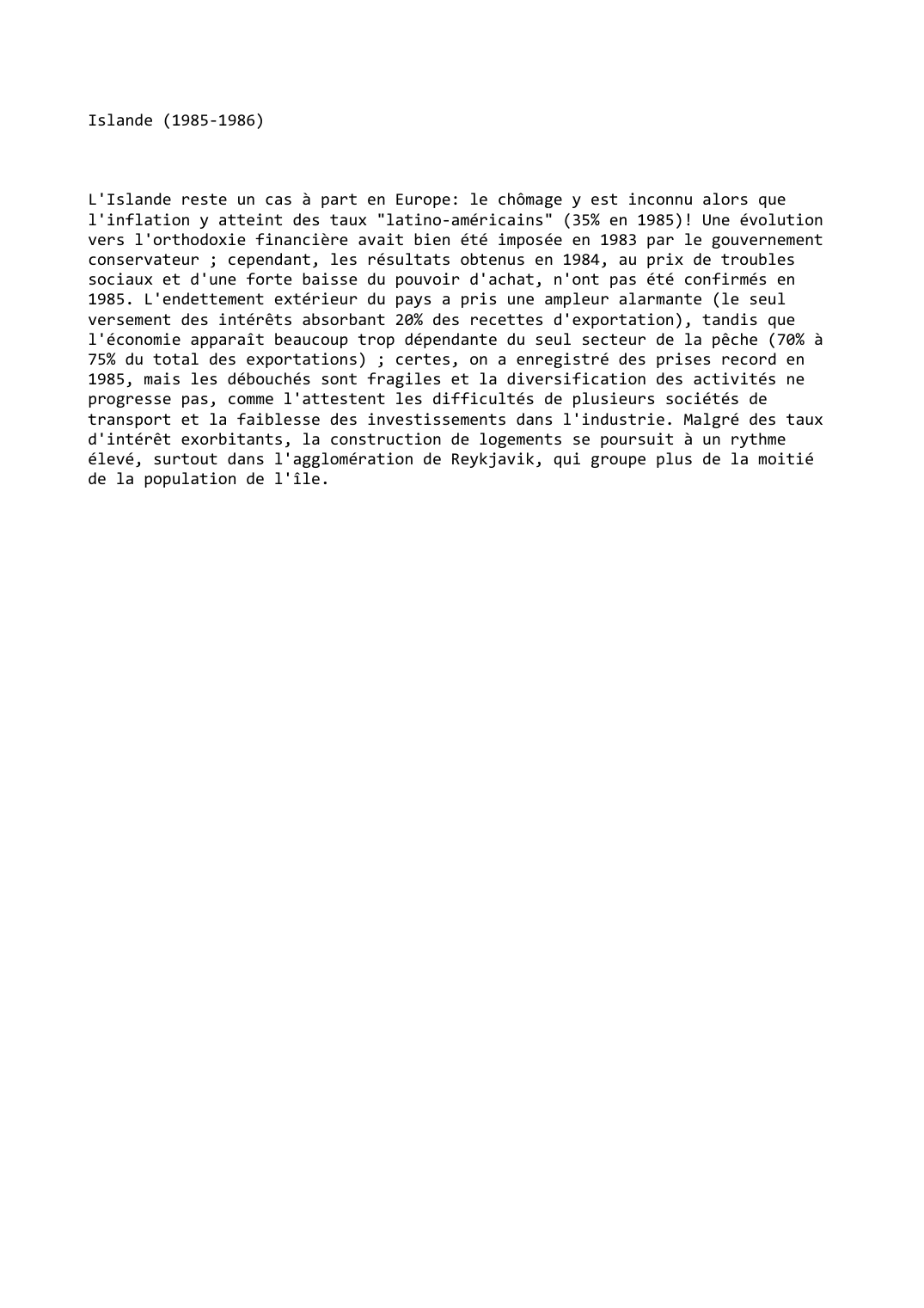 Prévisualisation du document Islande (1985-1986)
