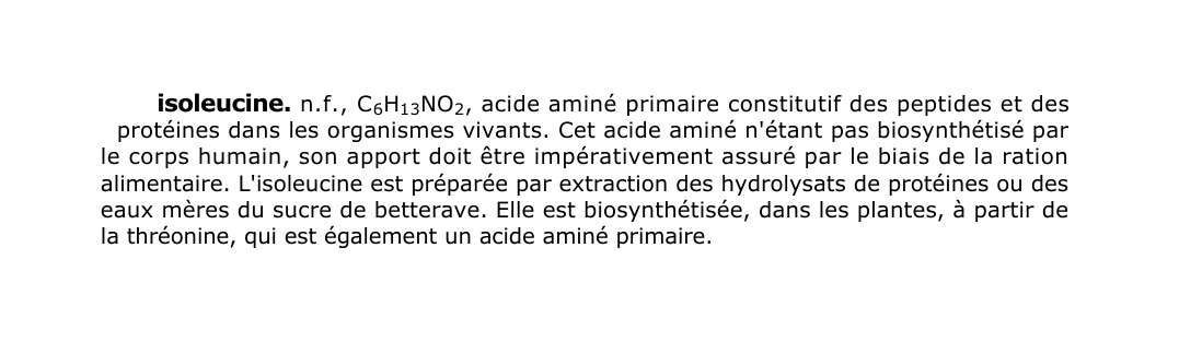 Prévisualisation du document isoleucine.