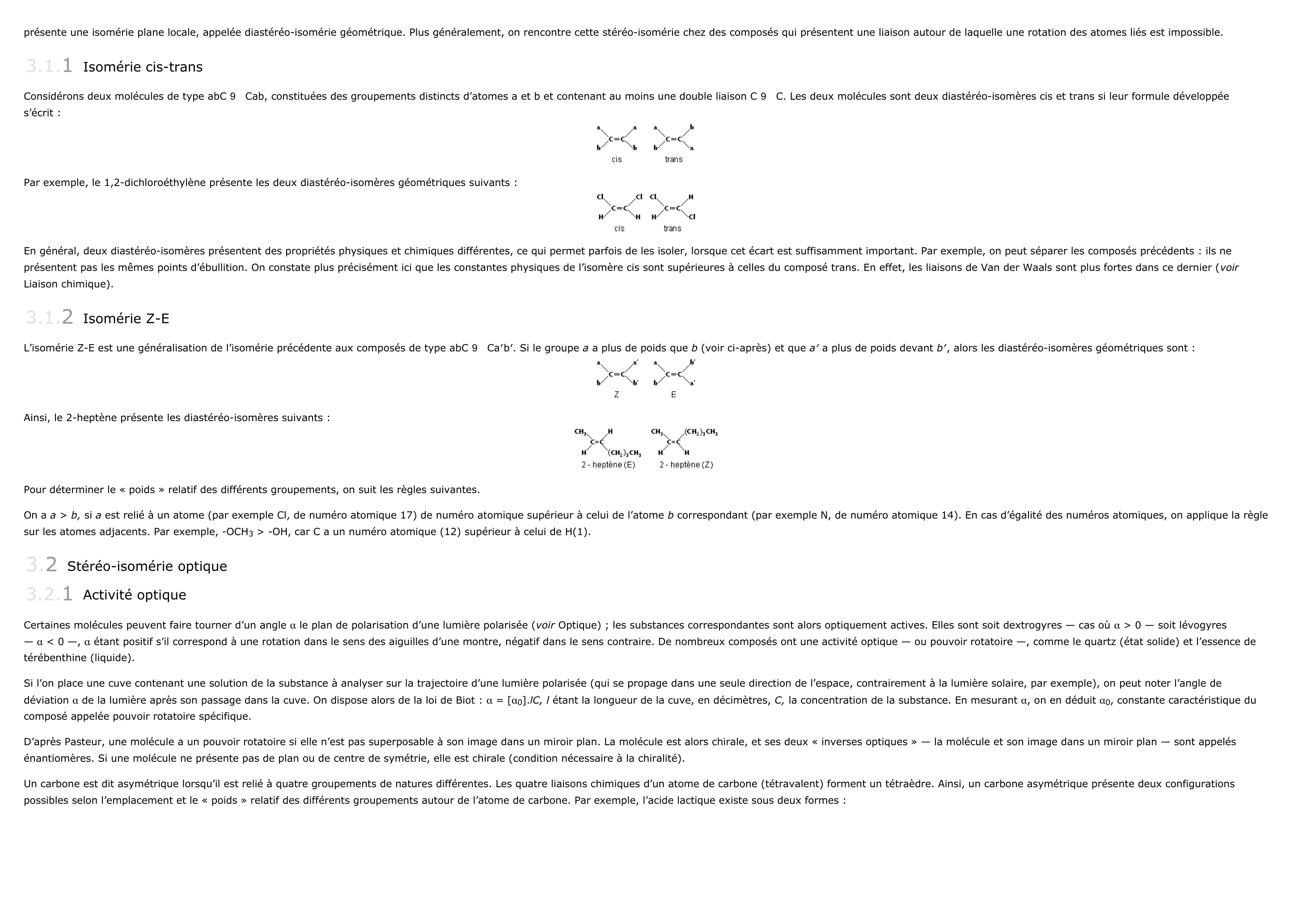 Prévisualisation du document isomérie - chimie.