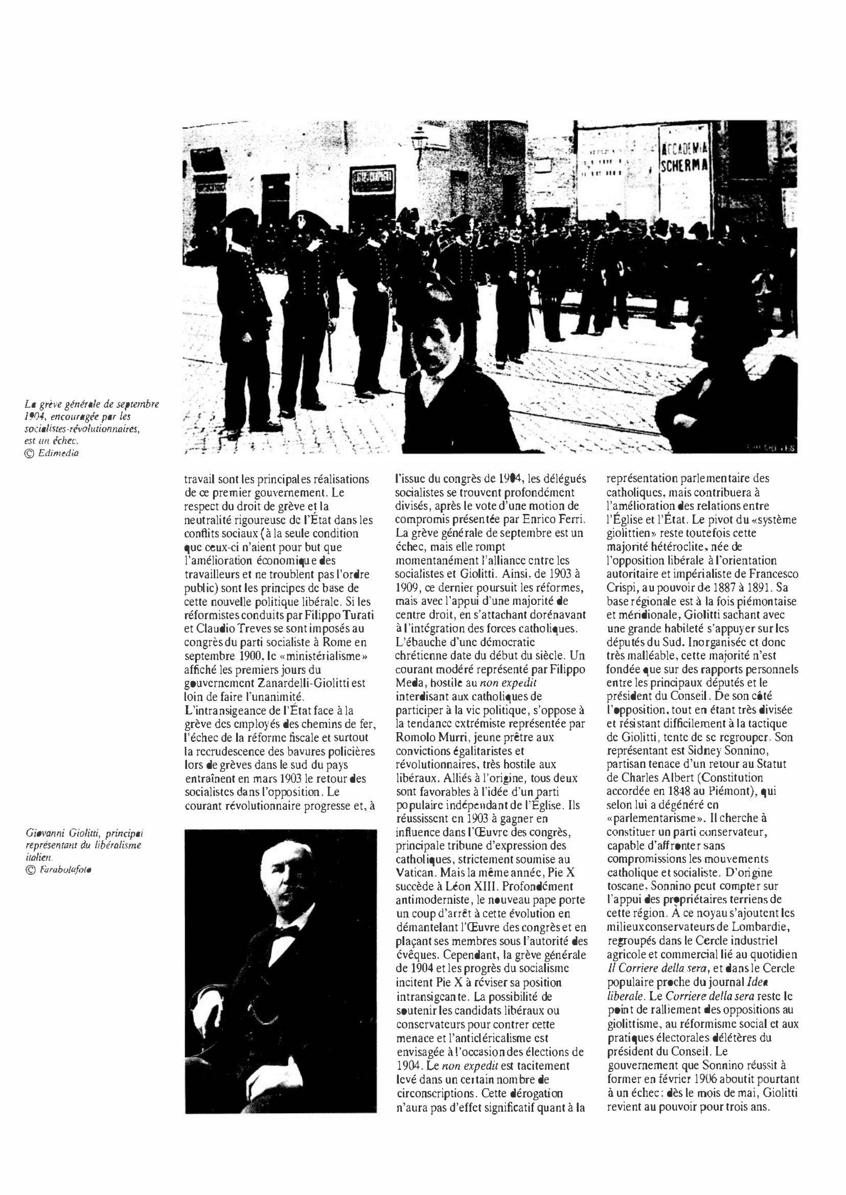 Prévisualisation du document Italie de 1900 à 1909 : Histoire