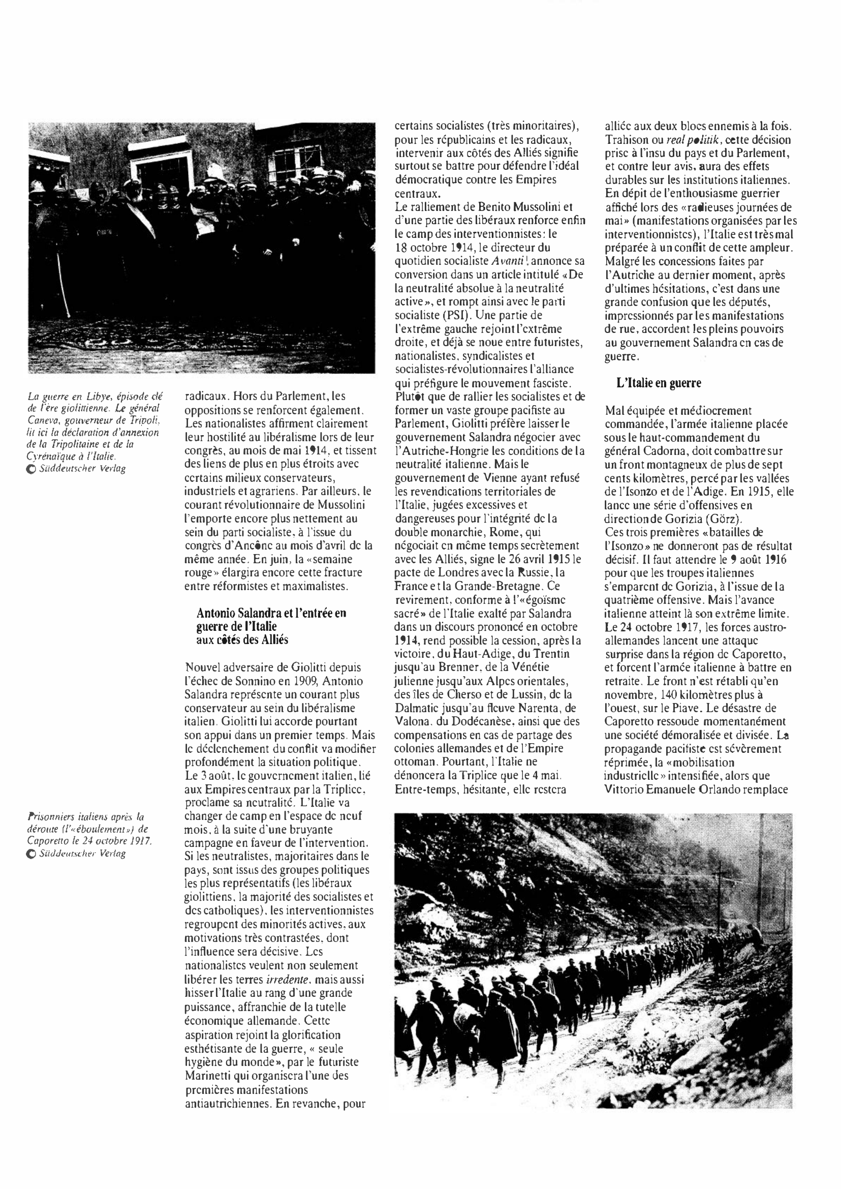 Prévisualisation du document Italie de 1910 à 1919 : Histoire