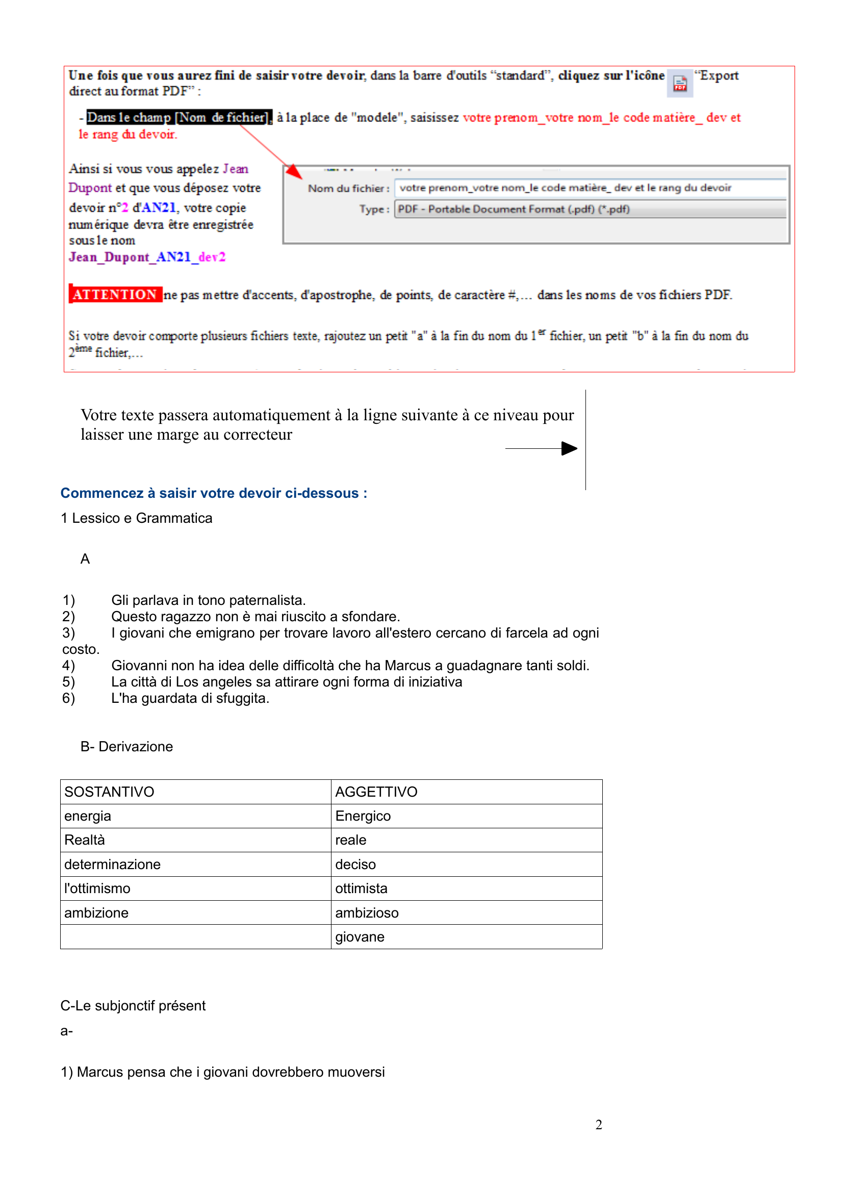 Prévisualisation du document italien cned d2 terminale