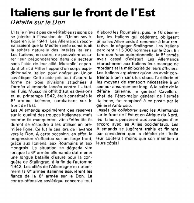 Prévisualisation du document Italiens sur le front de l'Est:Défaite sur le Don.