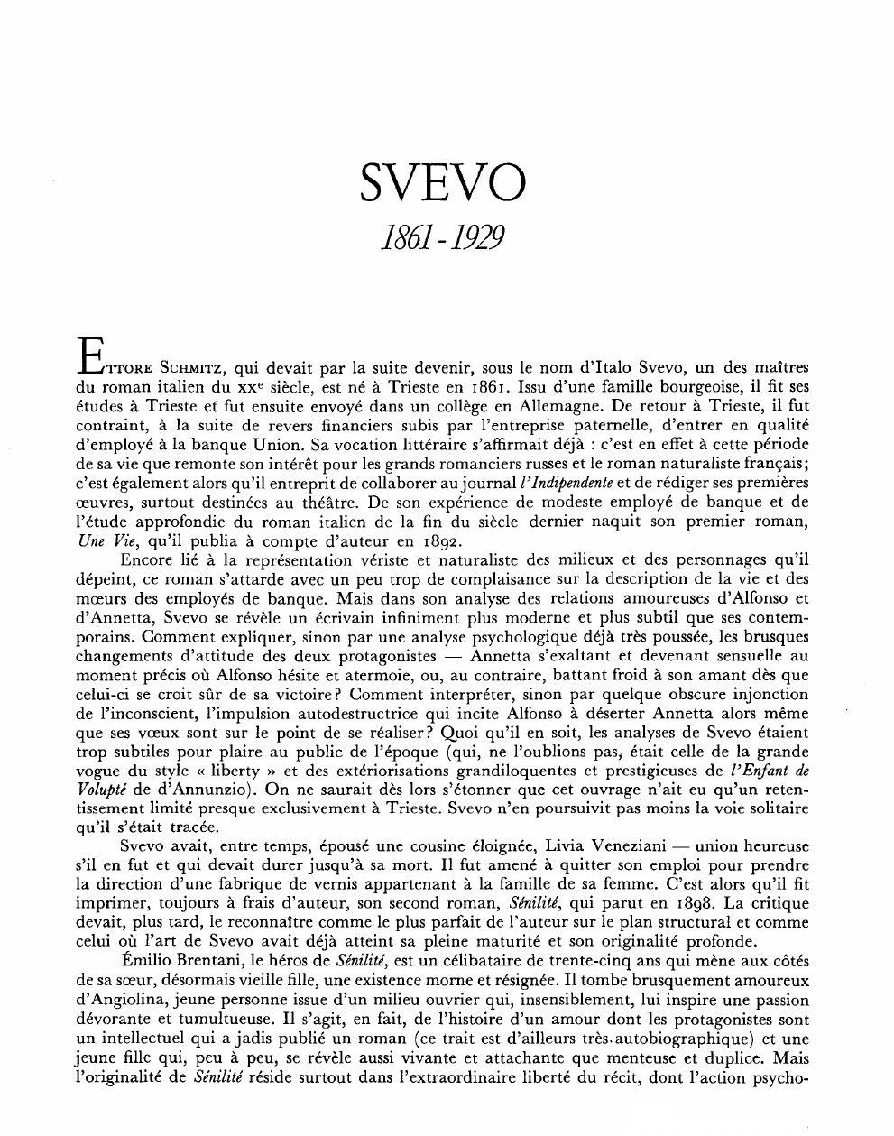 Prévisualisation du document Italo Svevo