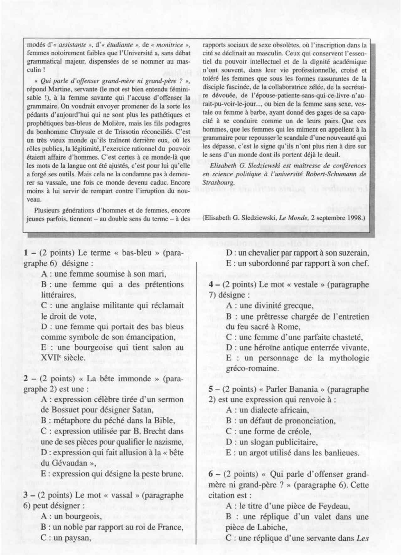 Prévisualisation du document IUFM de Poitiers:  Français - Mathématiques (annales corrigées)