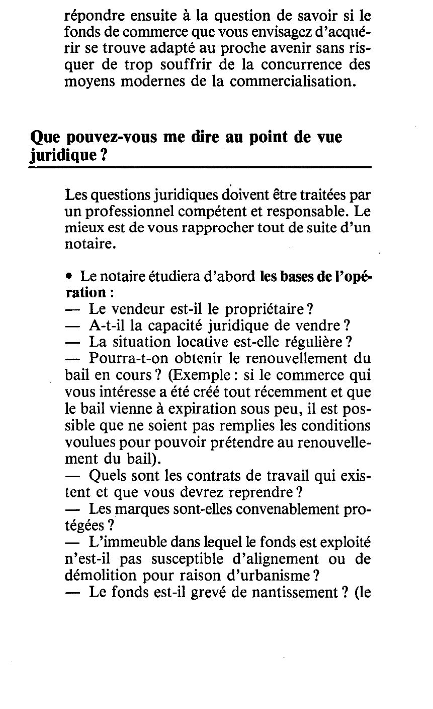 Prévisualisation du document J e m'intéresse à un fonds de commerce:
j'aurais les moyens de l'acheter, mais ne
vaut-il pas mieux le louer ?