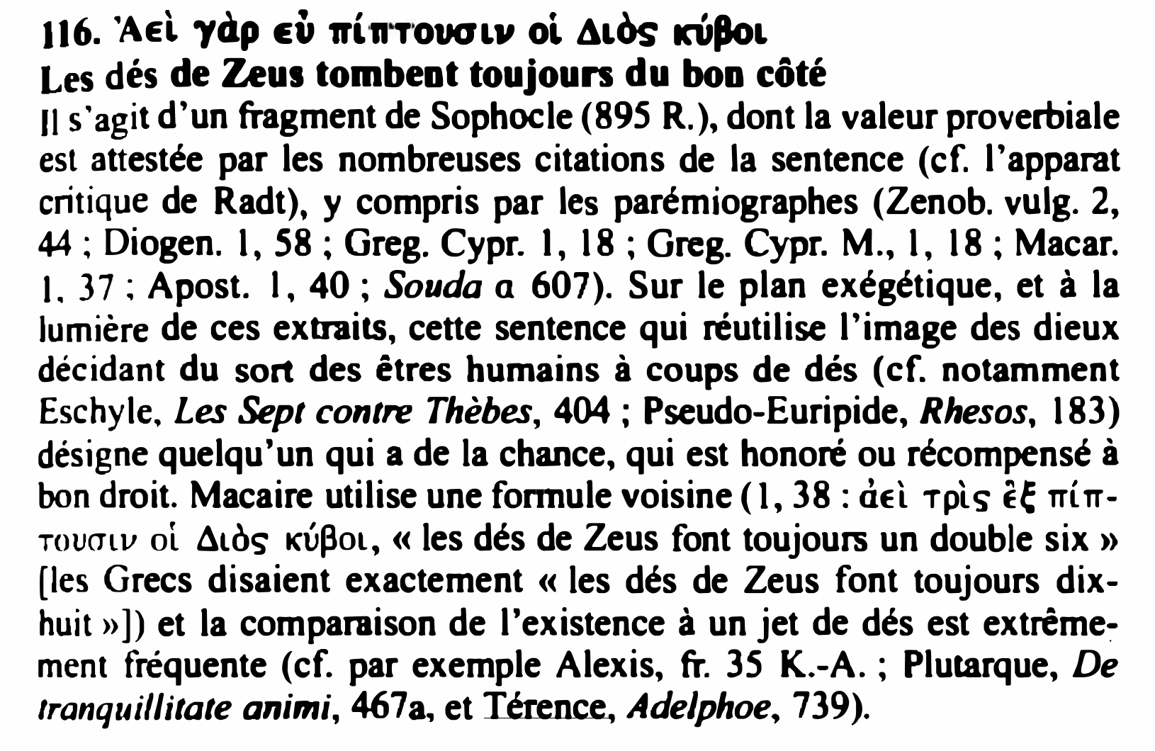 Prévisualisation du document J J 6. ·Ael yàp Eù ffL 11 , ovaL11 ol âLOS rilk>L
Les dés de Zeus tombent toujoun du...