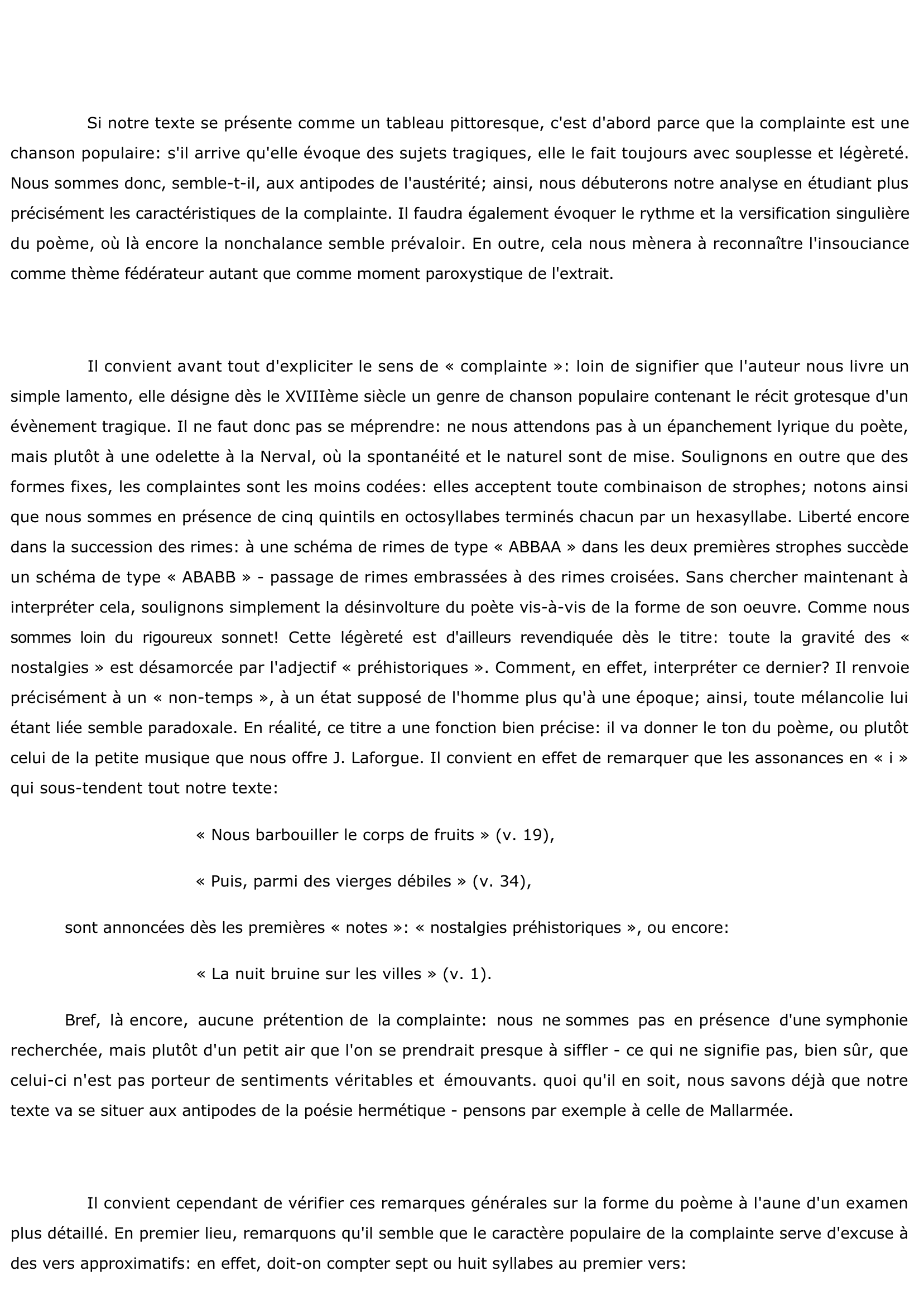 Prévisualisation du document J. Laforgue, « Complainte des Nostalgies Préhistoriques »