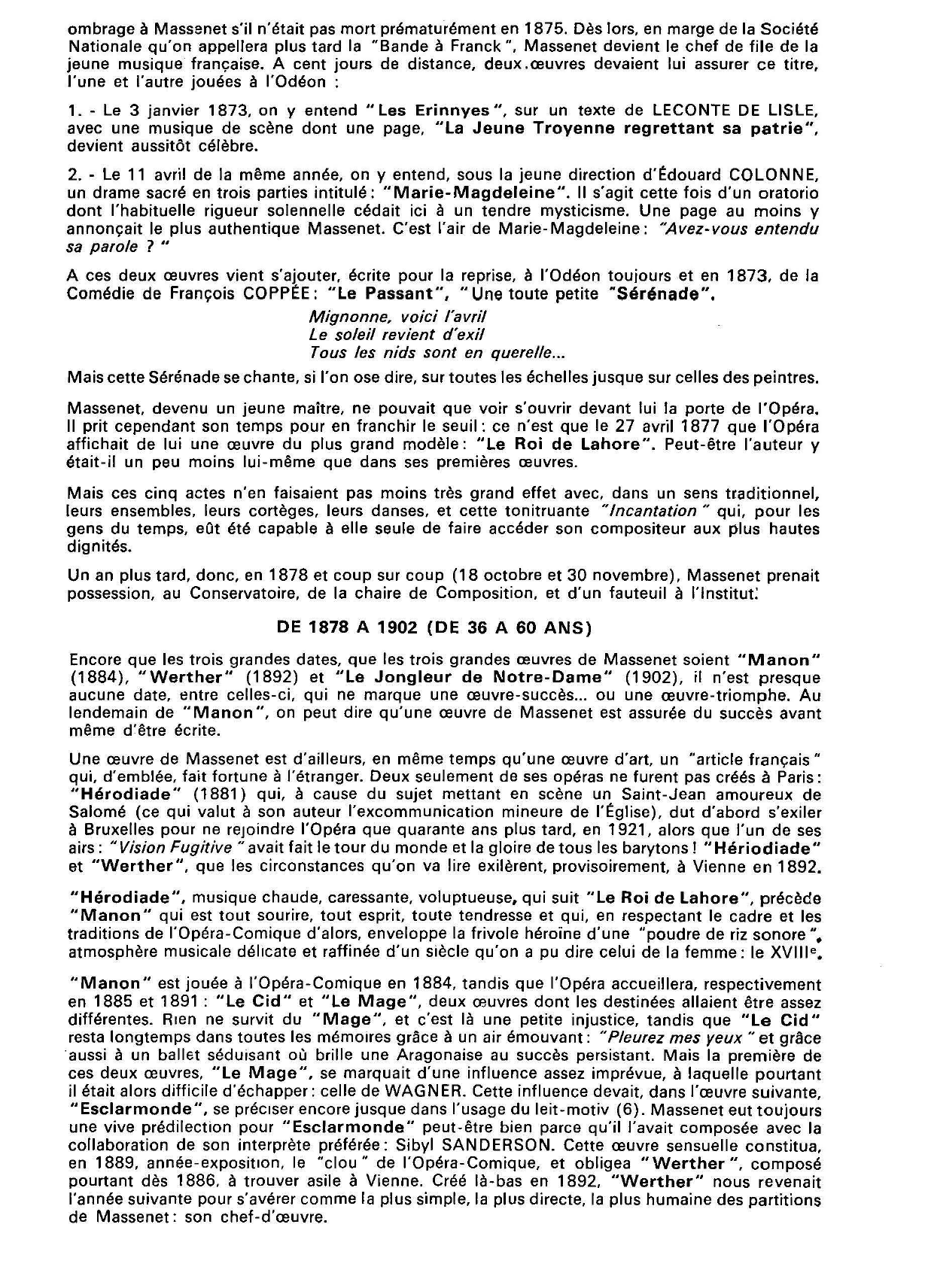 Prévisualisation du document J. MASSENET.	
1842-1912	
	
AVANT-PROPOS
Qui sait si, dans la petite galerie de grands