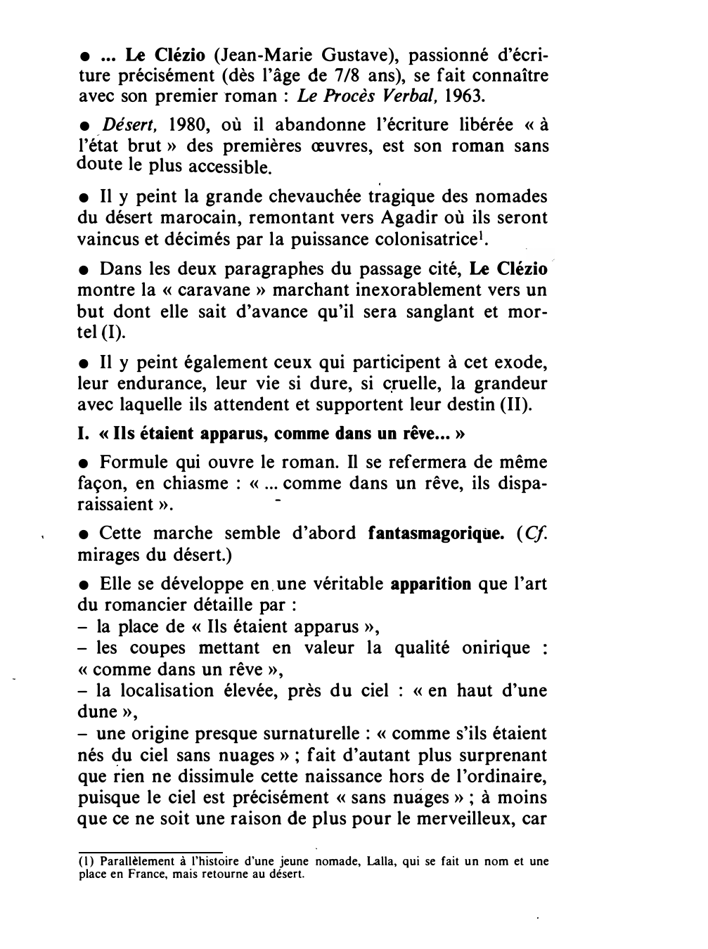 Prévisualisation du document J.-M.G. LE CLÉZIO, DeDésert, 1980 (commentaire de texte)