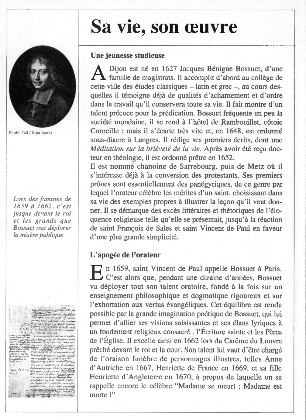 Prévisualisation du document Jacques Bénigne BOSSUET