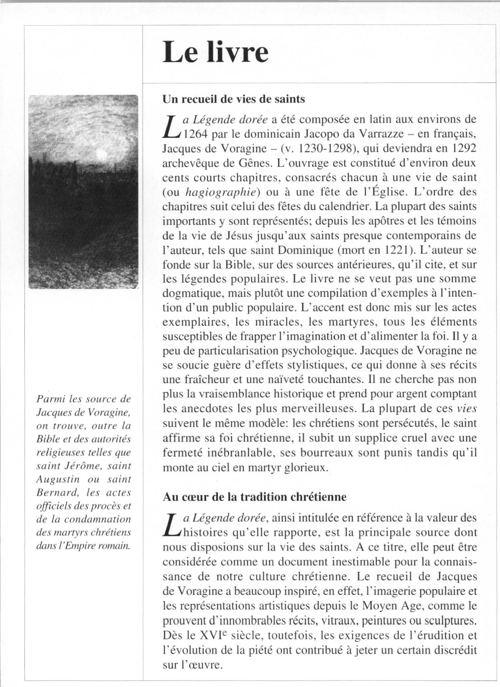 Prévisualisation du document Jacques de VORAGINE : La Légende dorée