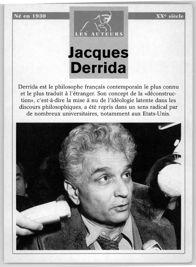 Prévisualisation du document Jacques Derrida