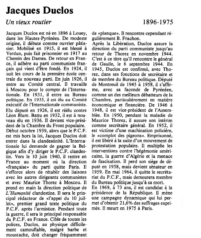 Prévisualisation du document Jacques DuclosUn vieux routier.