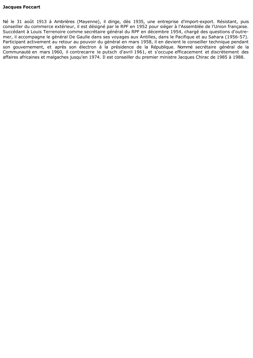 Prévisualisation du document Jacques Foccart