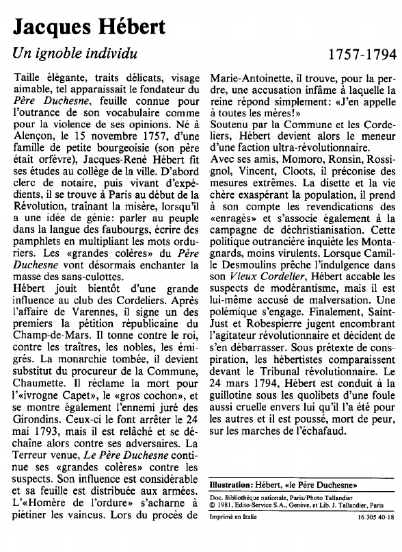 Prévisualisation du document Jacques HébertUn ignoble individu.