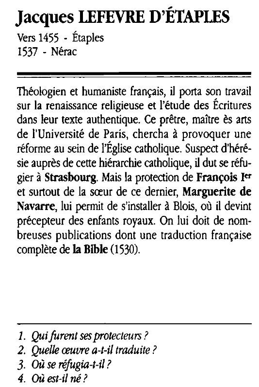 Prévisualisation du document Jacques LEFEVRE D'ÉTAPLES