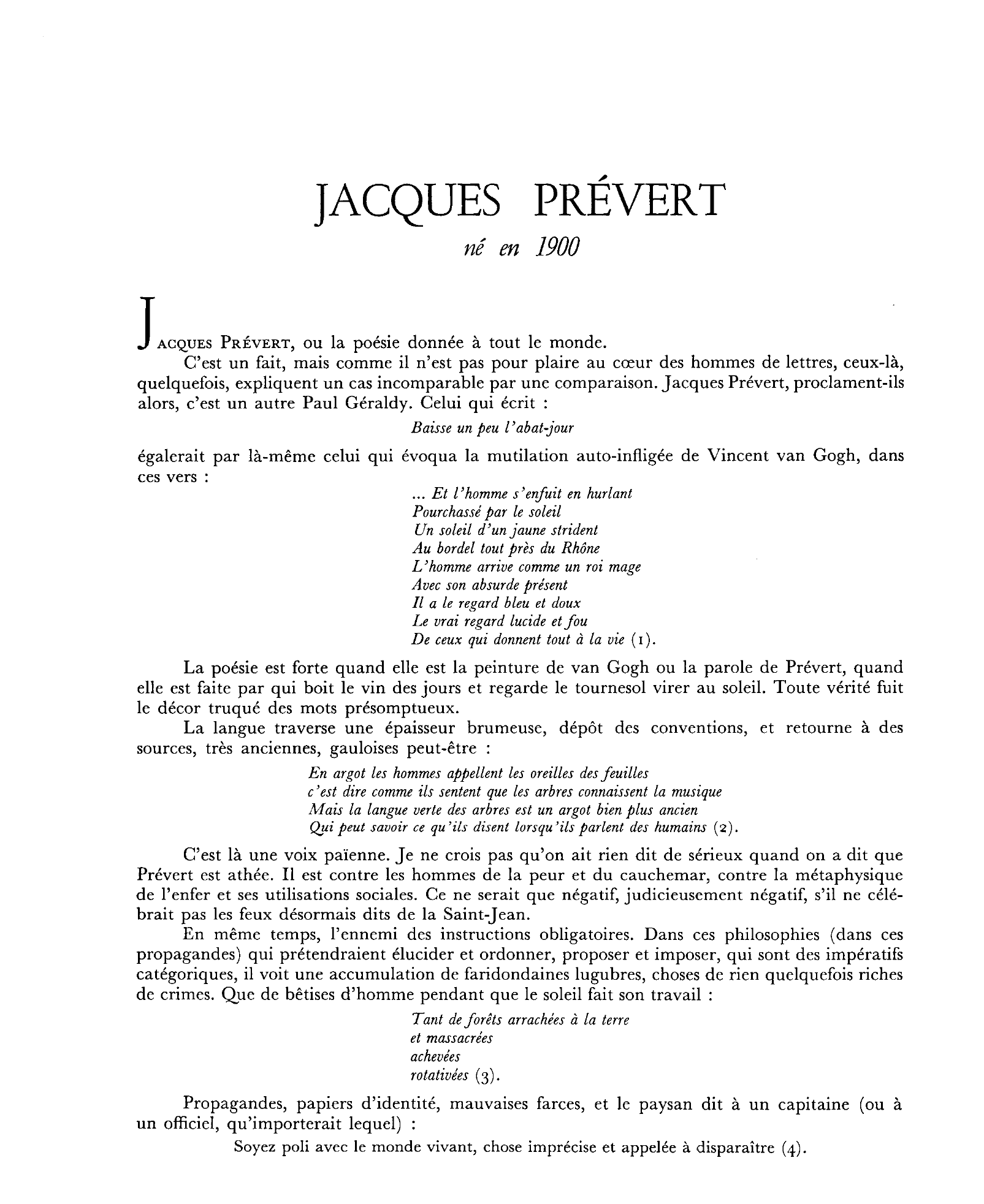 Prévisualisation du document Jacques Prévert
