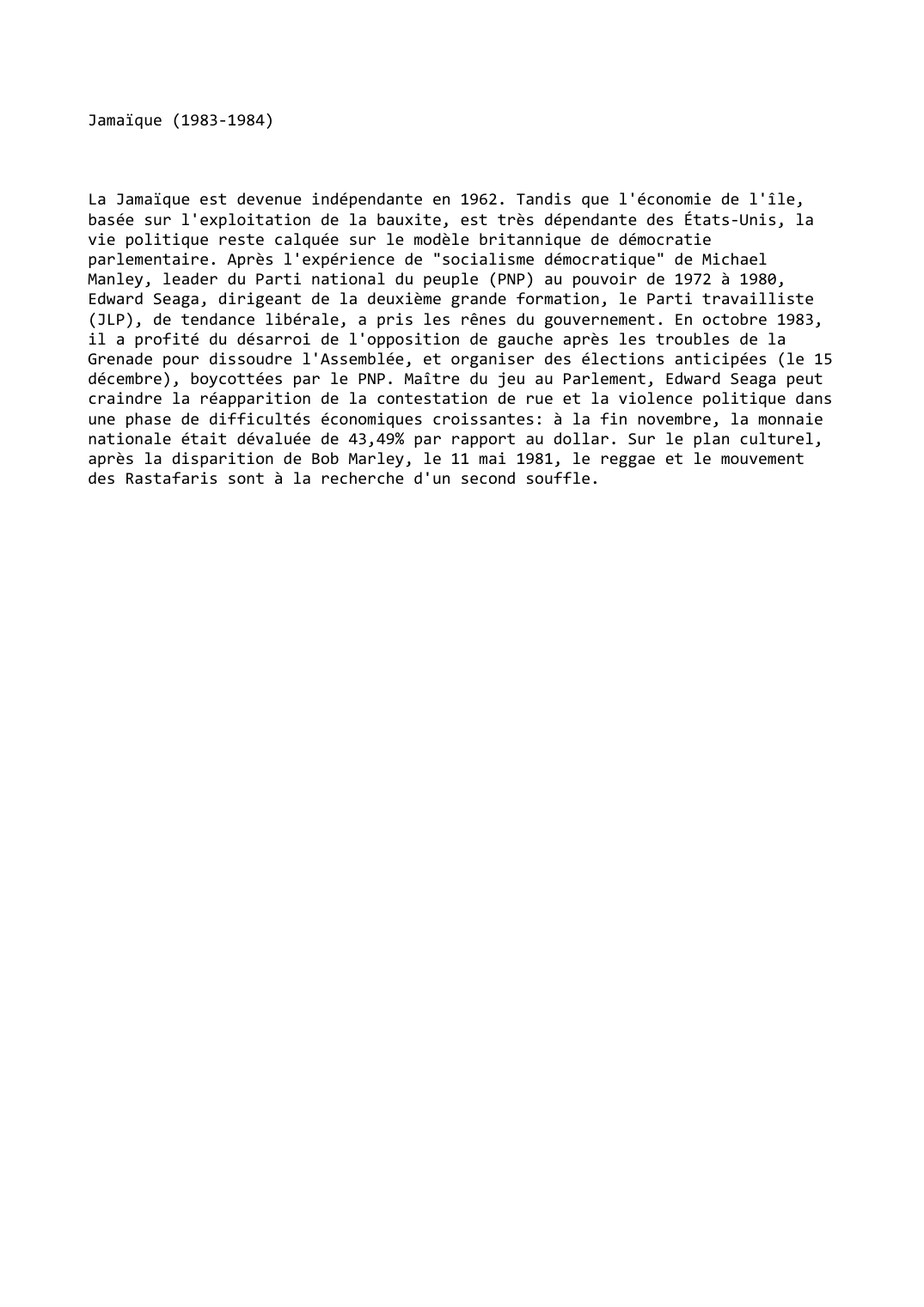 Prévisualisation du document Jamaïque (1983-1984)