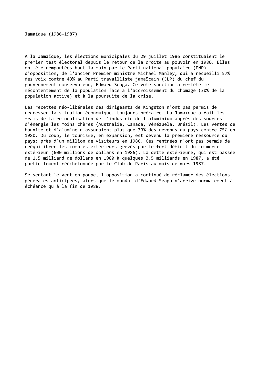 Prévisualisation du document Jamaïque (1986-1987)