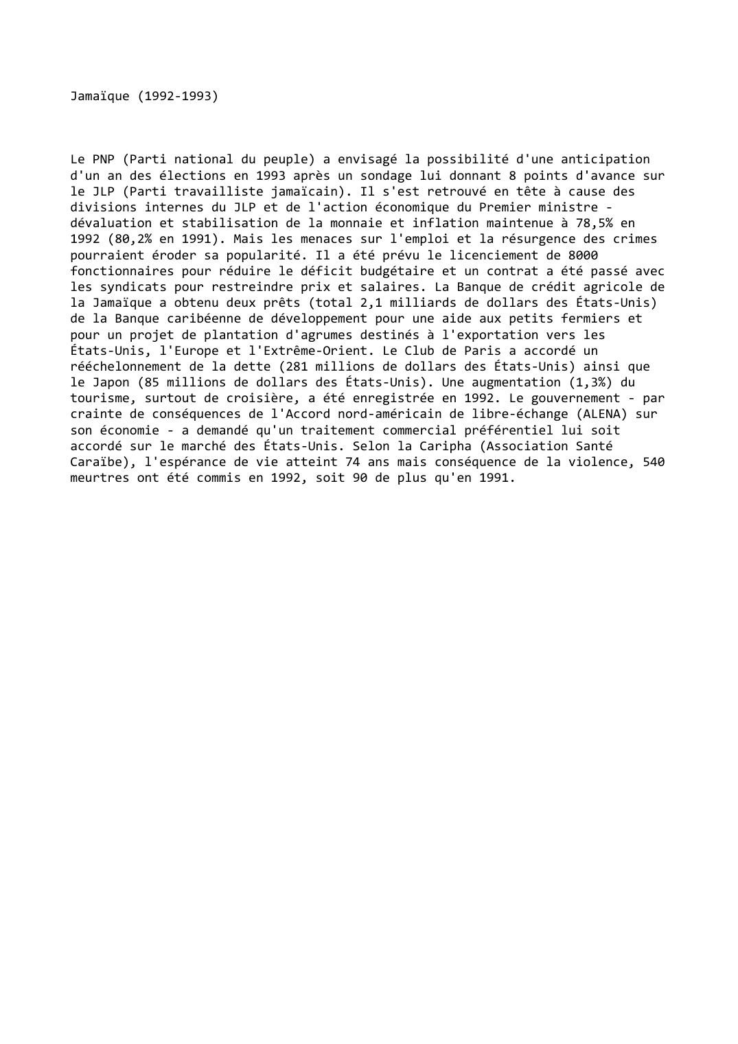 Prévisualisation du document Jamaïque (1992-1993)