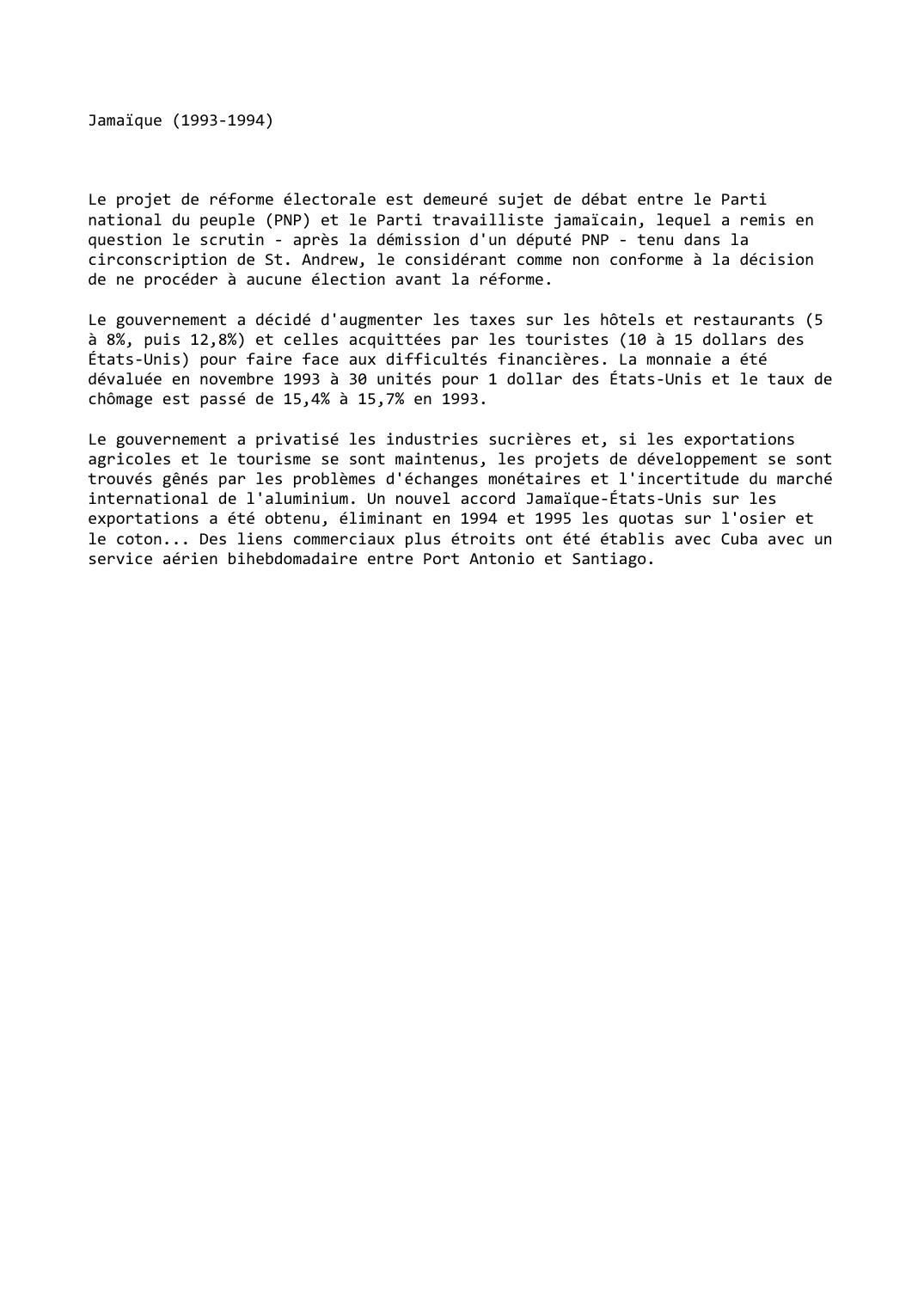Prévisualisation du document Jamaïque (1993-1994)