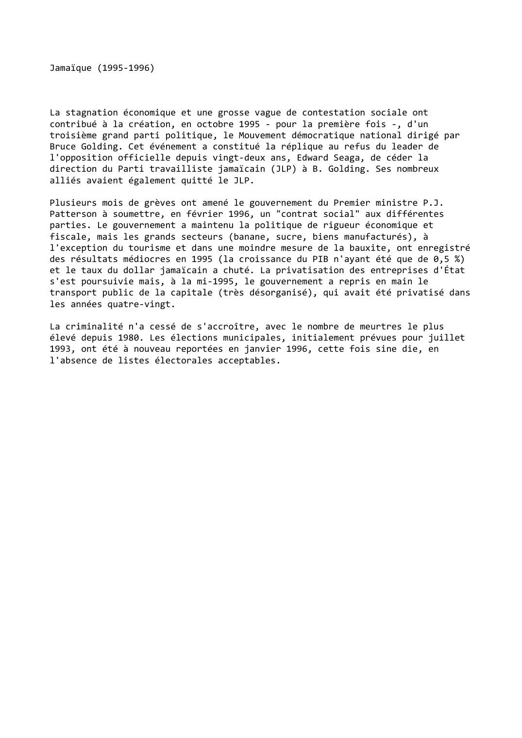 Prévisualisation du document Jamaïque (1995-1996)