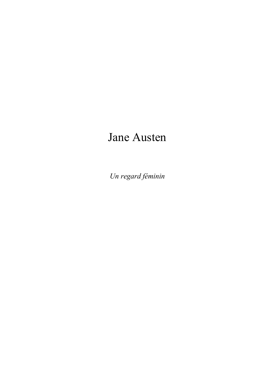 Prévisualisation du document Jane Austen