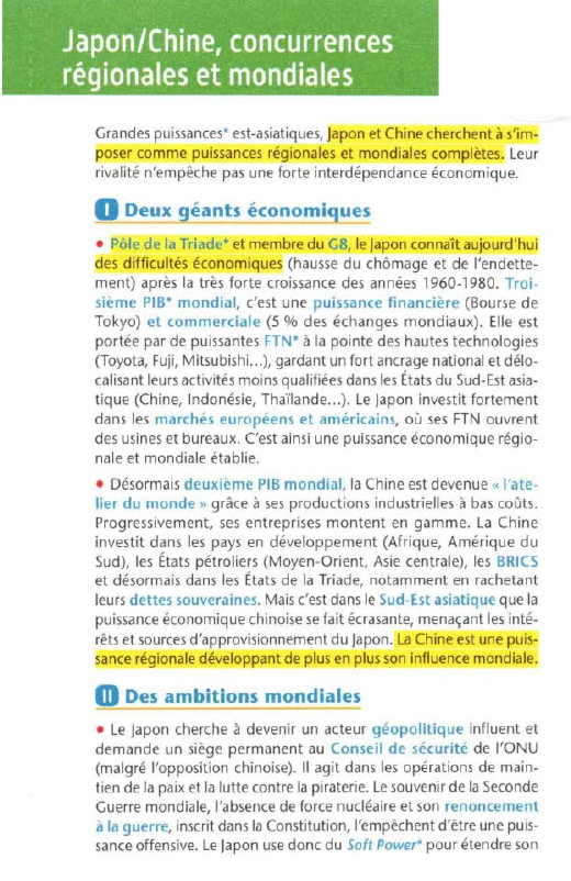 Prévisualisation du document Japon/Chine, concurrences
régionales et mondiales
Grandes puissances* est-asiatiques, Japon et Chine cherchent à s'imposer comme puissances régionales et mondiales complètes....