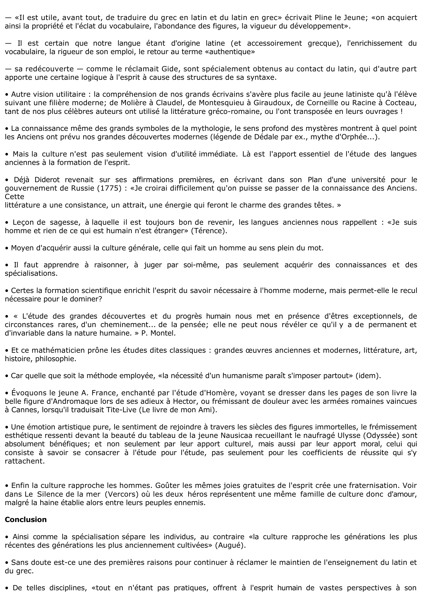 Prévisualisation du document «J'attache personnellement un grand prix à la tradition humaniste. » Que penser de cette affirmation de Bettelheim ?