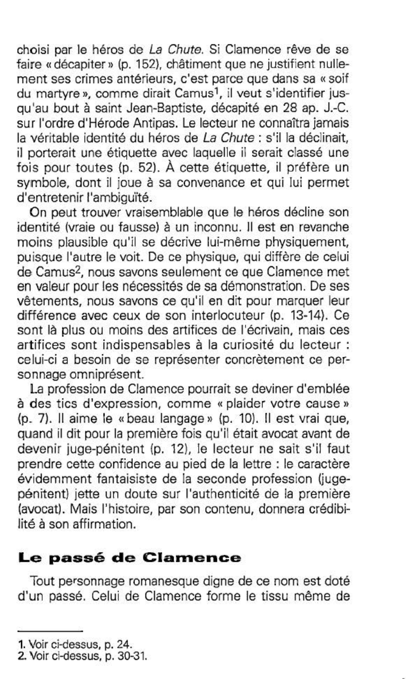 Prévisualisation du document «Jean-Baptiste Clamence dans la Chute de Camus