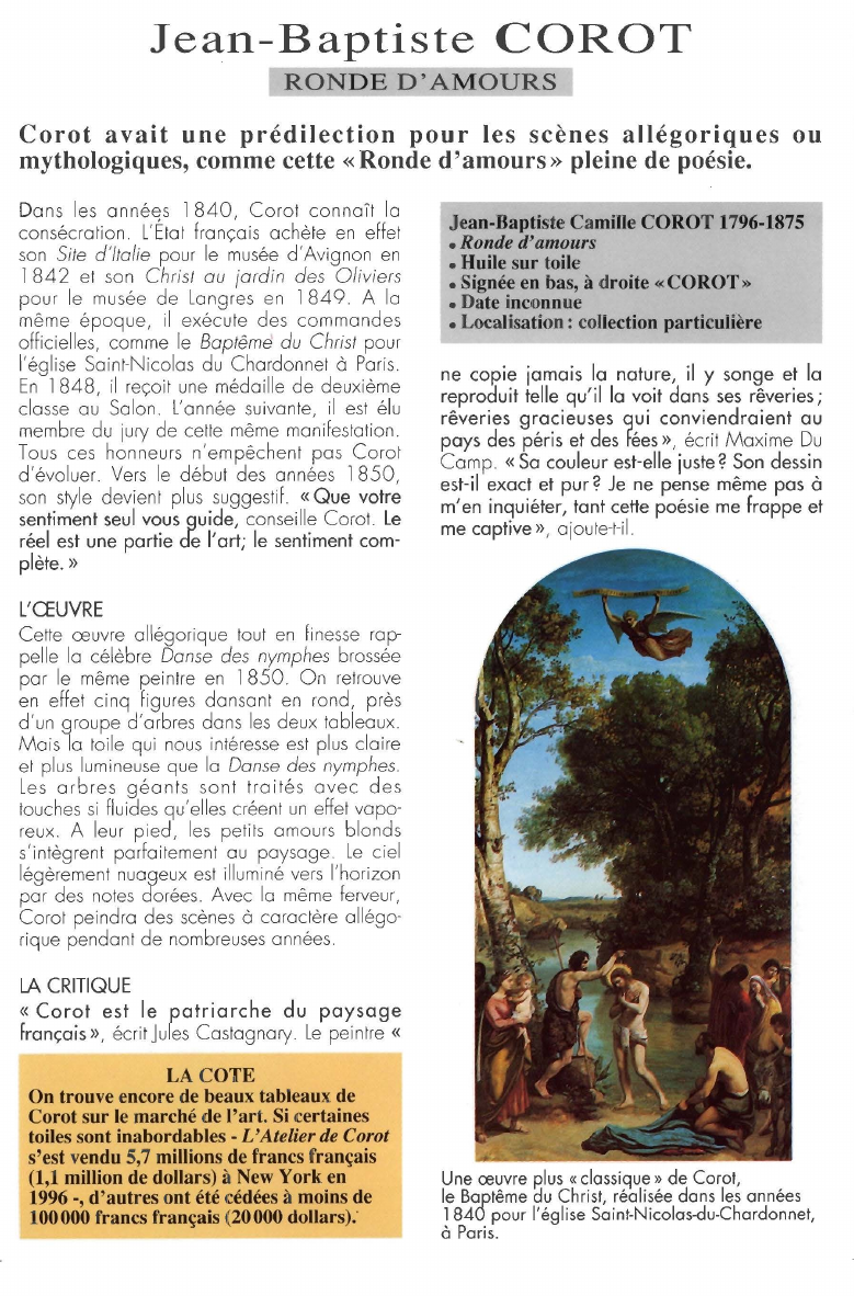 Prévisualisation du document Jean-Baptiste COROT:RONDE D'AMOURS.