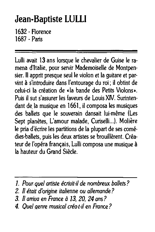 Prévisualisation du document Jean-Baptiste LULLI