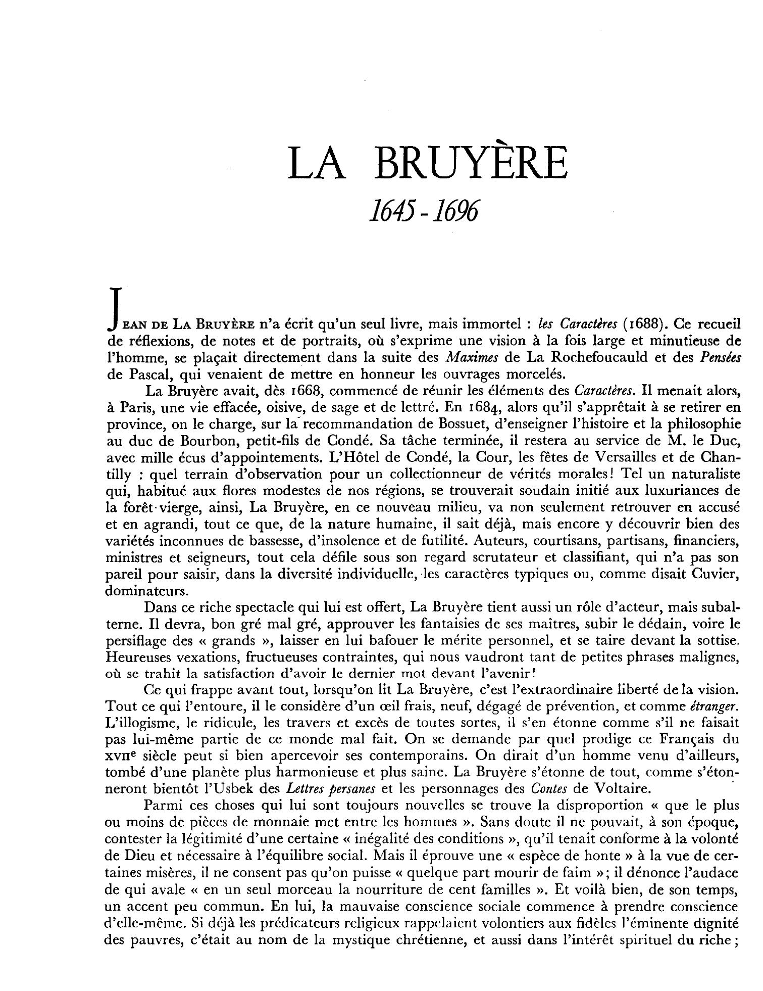Prévisualisation du document Jean de La Bruyère