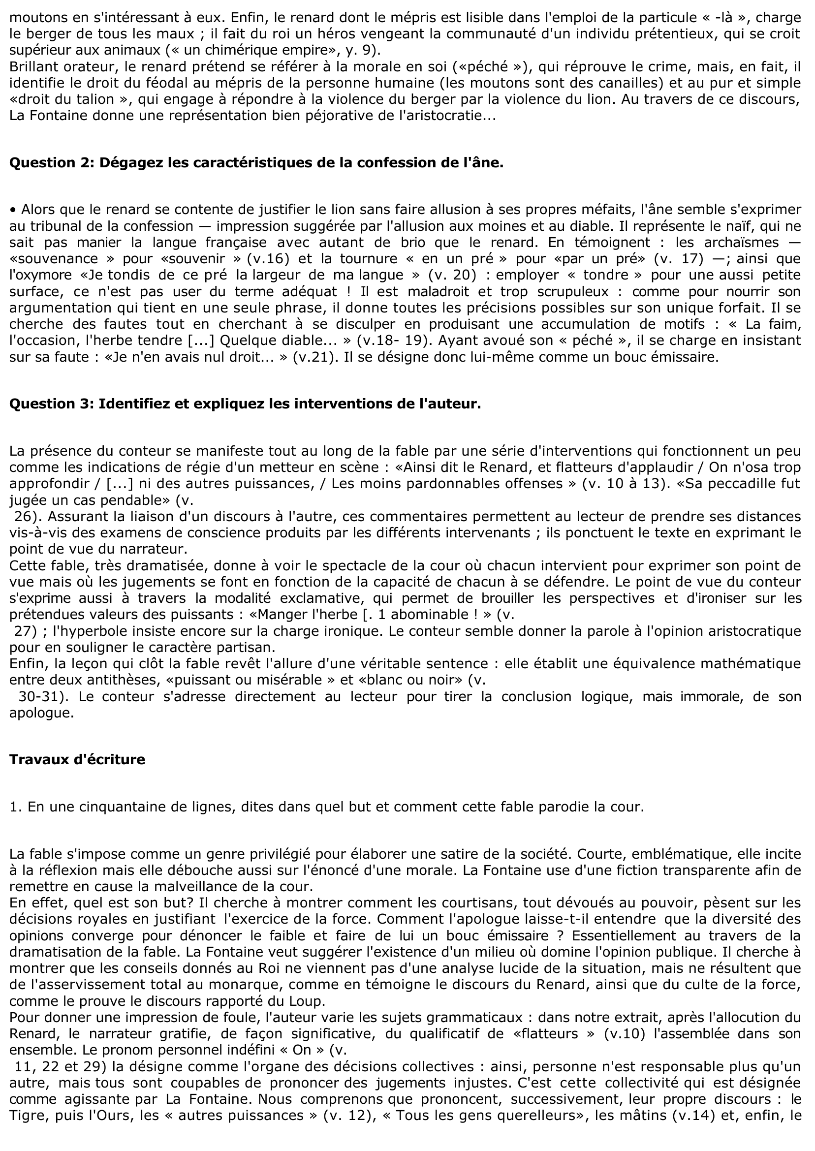 Prévisualisation du document Jean de LA FONTAINE : Les Animaux malades de la peste