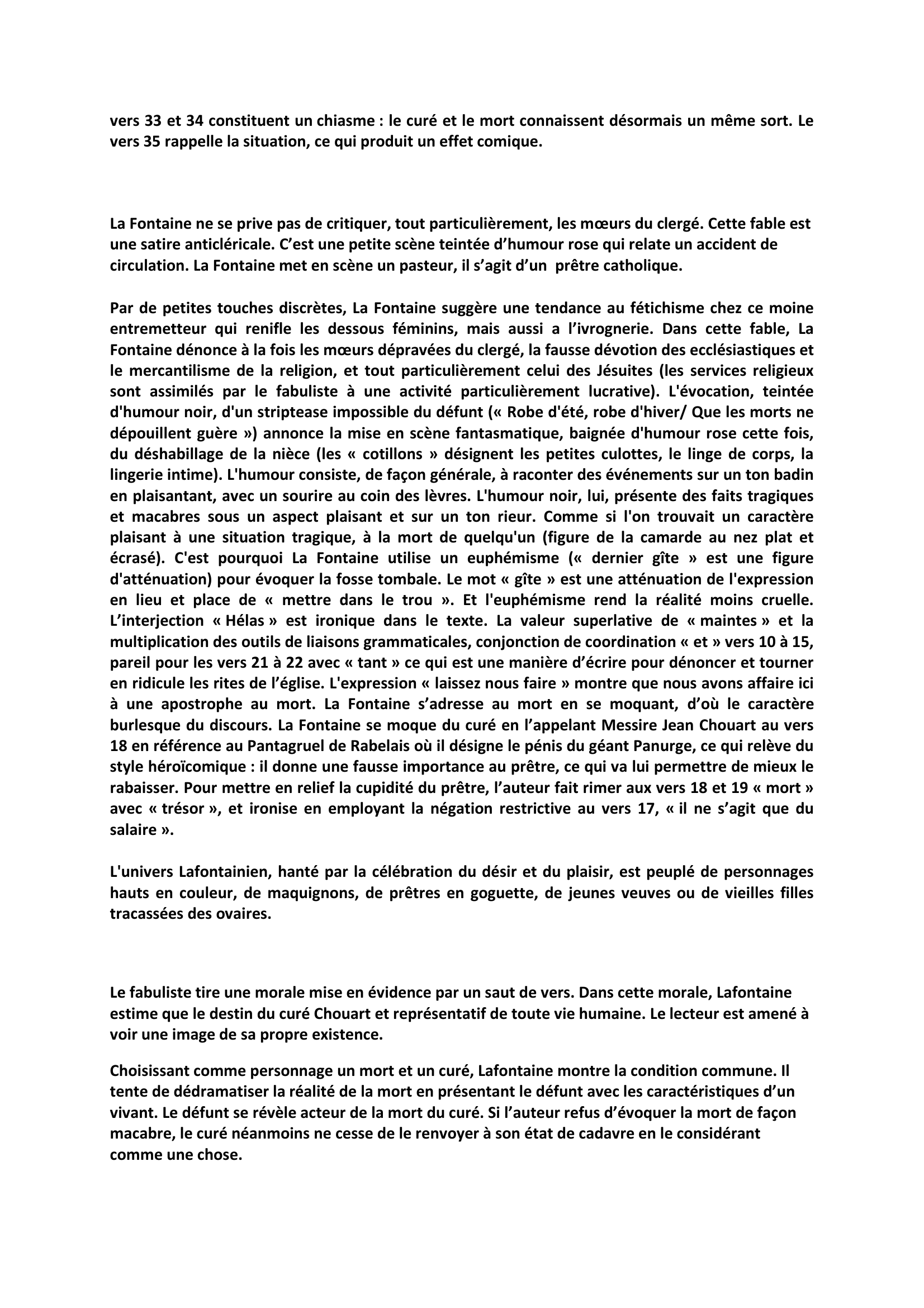 Prévisualisation du document Jean de LAFONTAINE, Fables, Livre VII, 10,  « Le curé et le mort »