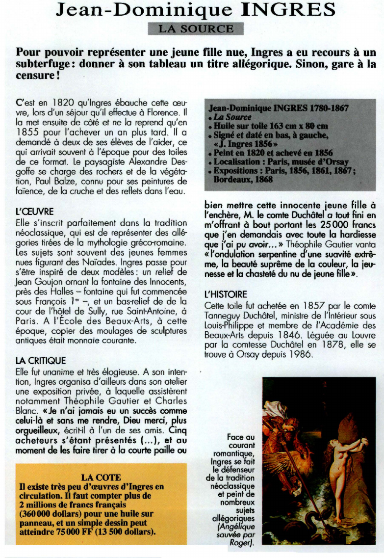 Prévisualisation du document Jean-Dominique INGRES:LA SOURCE.