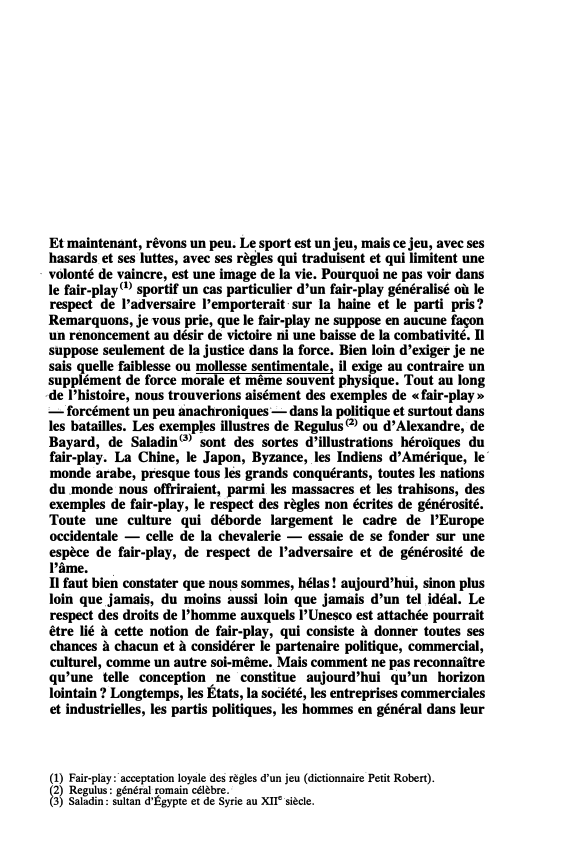 Prévisualisation du document Jean d'ORMESSON L'Équipe-Week-end (18-19 nov. 1979)