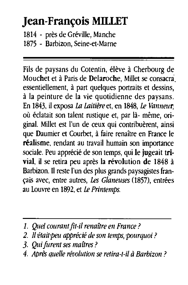 Prévisualisation du document Jean-François MILLET