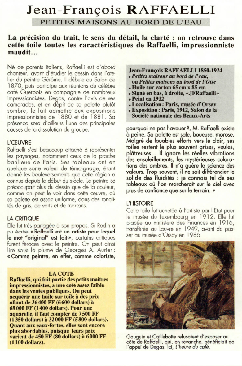 Prévisualisation du document Jean-François RAFFAELLI:PETITES MAISONS AU BORD DE L'EAU.