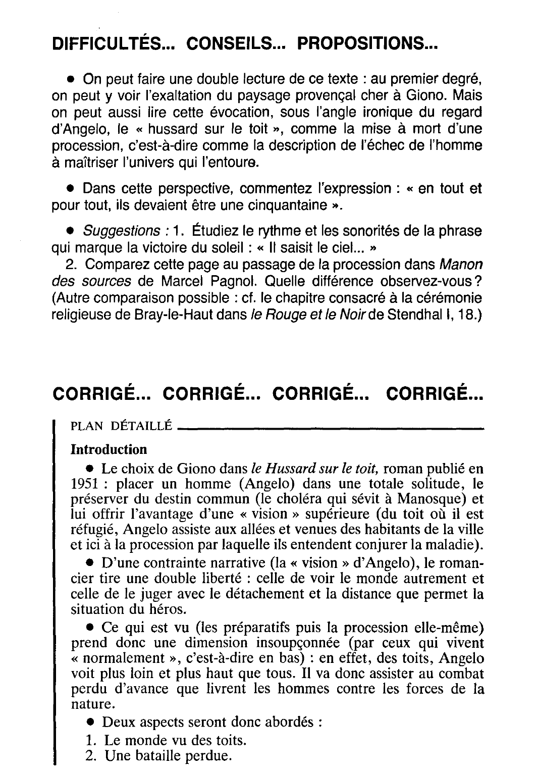 Prévisualisation du document Jean GIONO - Le hussard sur le toit