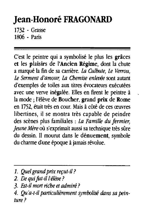 Prévisualisation du document Jean-Honoré FRAGONARD