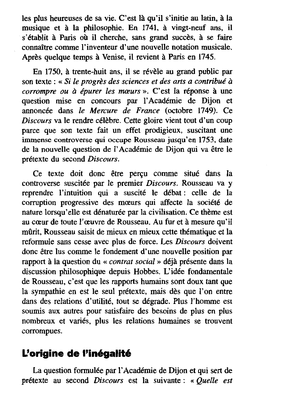 Prévisualisation du document Jean-Jacques ROUSSEAU 17124778 Discours sur l'origine et les fondements de l'inégalité parmi les hommes