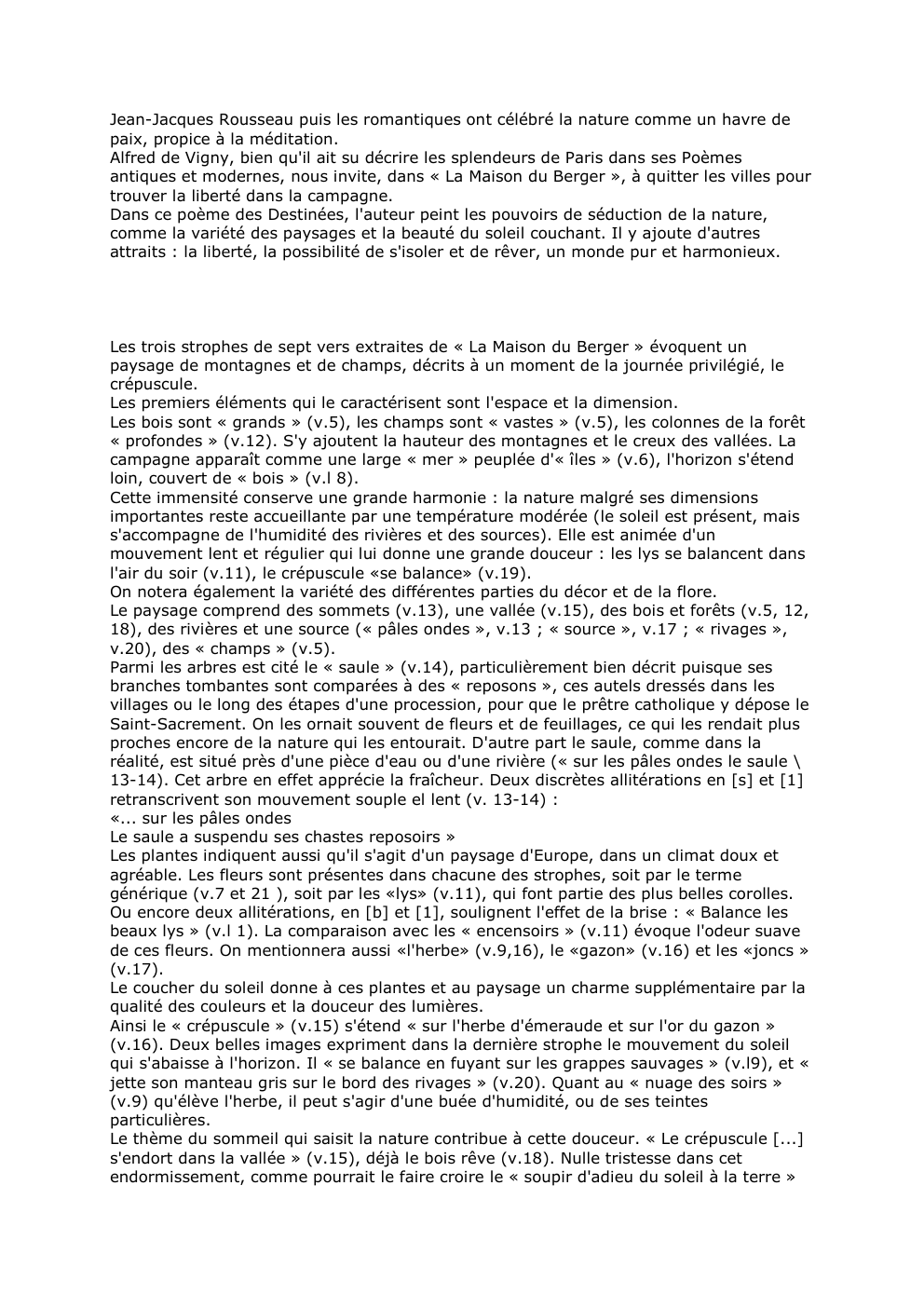 Prévisualisation du document Jean-Jacques Rousseau puis les romantiques ont célébré la nature comme un havre de
paix, propice à la méditation.
Alfred de...