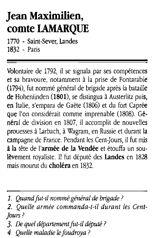 Prévisualisation du document Jean Maximilien, comte LAMARQUE
